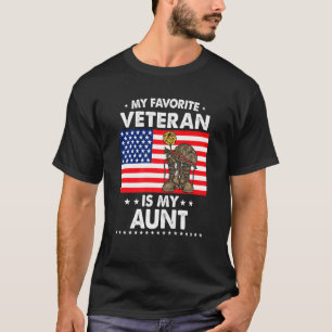 Camiseta Mi Veterano Favorito Es Mi Tía, Orgullosa Tía Vete