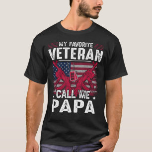 Camiseta Mi veterano favorito me llama Día de Veteranos de 
