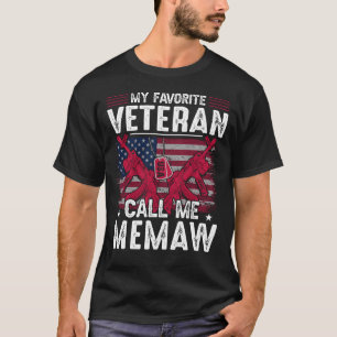 Camiseta Mi veterano favorito me llama Día de Veteranos de 