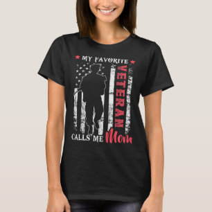 Camiseta Mi veterano favorito me llama mamá, madre de bande
