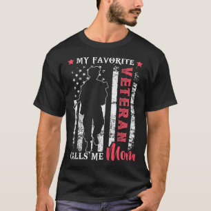 Camiseta Mi veterano favorito me llama mamá, madre de bande