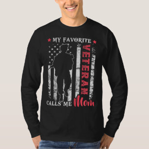 Camiseta Mi veterano favorito me llama mamá, madre de bande