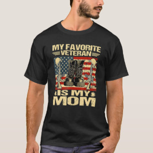 Camiseta Mi Veterano Veterano Es Mi Mamá Orgullosa.