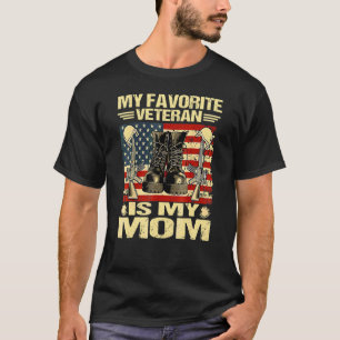 Camiseta Mi Veterano Veterano Es Mi Mamá Orgullosa.