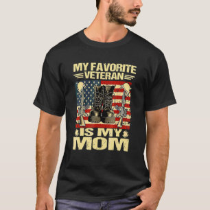 Camiseta Mi Veterano Veterano Es Mi Mamá Orgullosa.