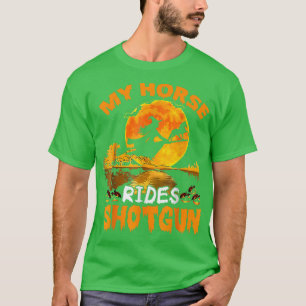 Camiseta Mi viaje a caballo lanza varas de varas de bruja a