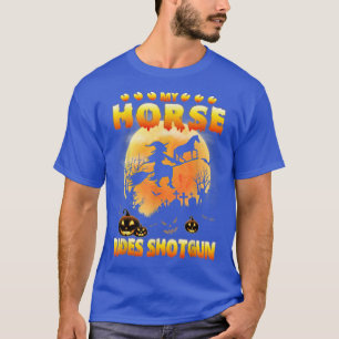 Camiseta Mi viaje a caballo lanza varas de varas de bruja a
