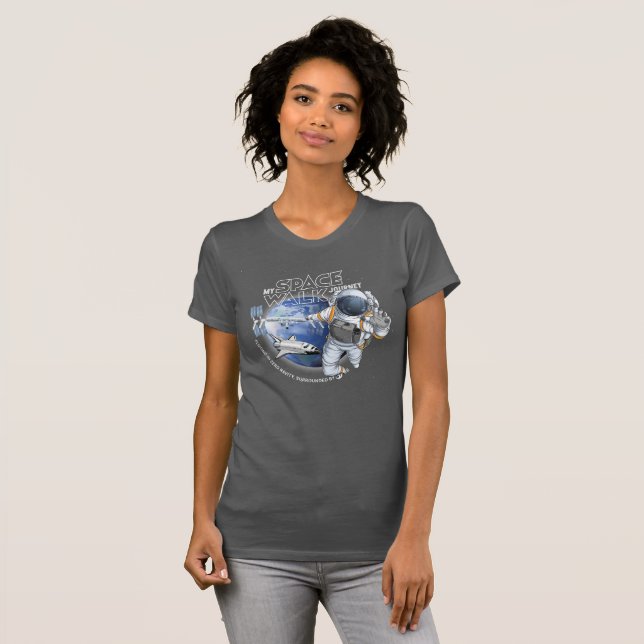 Camiseta Mi viaje de caminata espacial (Modo oscuro) | Muje (Anverso completo)