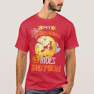 Camiseta Mi viaje pomeraniano dispara a perro de Halloween