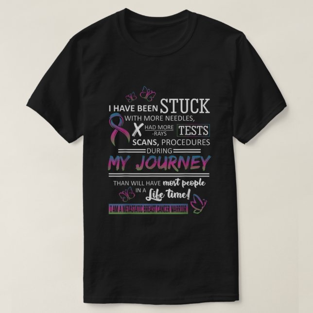 Camiseta Mi Viaje Soy Un Guerrero Metastásico Del Cáncer De (Diseño del anverso)