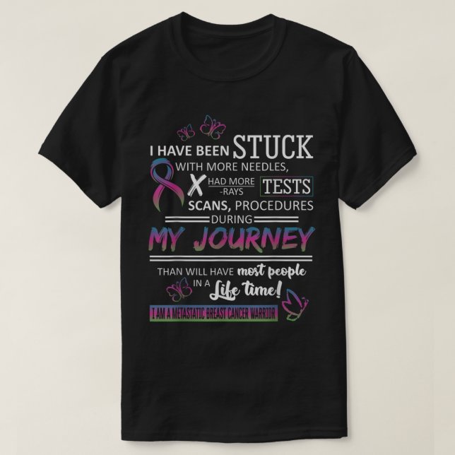 Camiseta Mi Viaje Soy Un Guerrero Metastásico Del Cáncer De (Diseño del anverso)