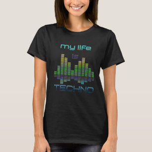 Camiseta Mi vida es Techno Music Equalizer Sound Techno Par