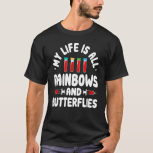 Camiseta Mi vida es todo Hombres con Flebotomía Arcoiris