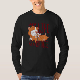 Camiseta Mi Vida Mi Elección Amante de los Cuyes Animales M