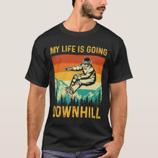 Camiseta Mi vida va cuesta abajo - Snowboardi