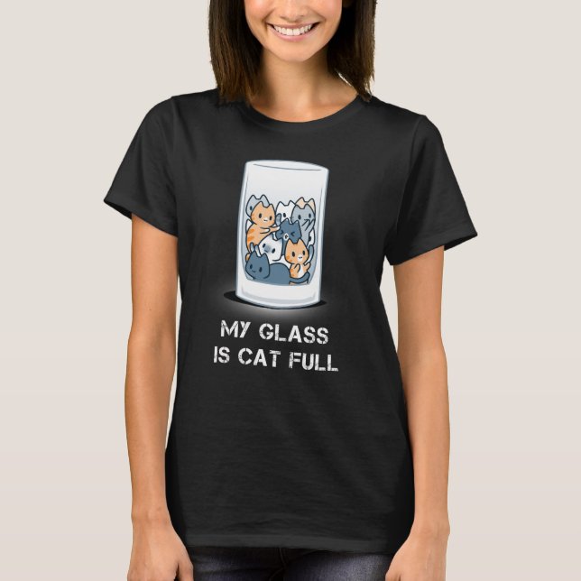 CAMISETA MI VIDRIO ES GATO LLENO (Anverso)