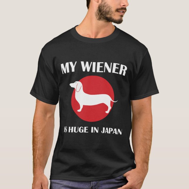 Camiseta Mi Visera Es Enorme En Dachshund, Japón (Anverso)