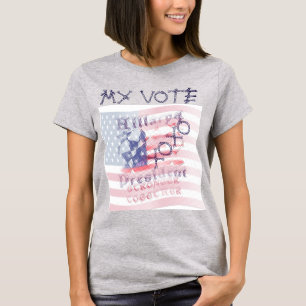 Camiseta Mi voto XOXO USA Hillary 4 Presidente Americano