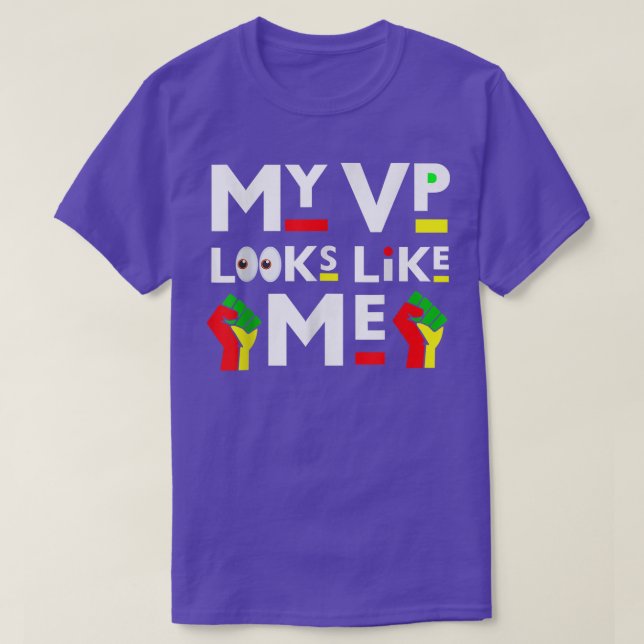 Camiseta Mi Vp Se Parece A Mí Melanin Chica Negro Chicas Má (Diseño del anverso)