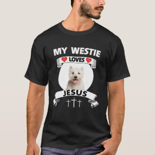 Camiseta Mi Westie ama a Jesús Cristiano Perro de las Tierr