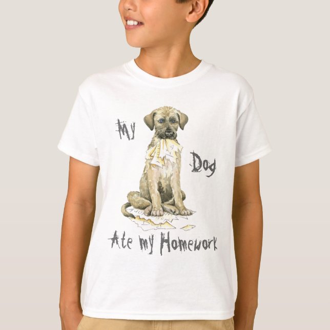 Camiseta Mi Wolfhound irlandés comió mi preparación (Anverso)