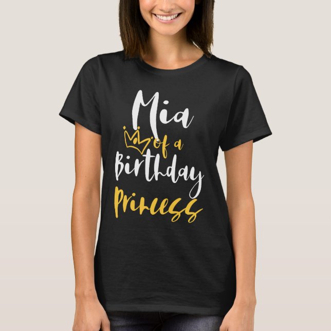 Camiseta Mia de una princesa de cumpleaños para Chica de hi (Anverso)