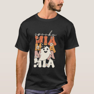 Camiseta Mia Funny Mom Halloween Ghost Witch Bat T S