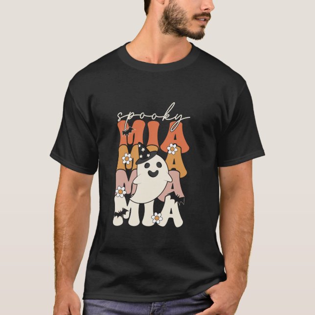 Camiseta Mia Funny Mom Halloween Ghost Witch Bat T S (Anverso)