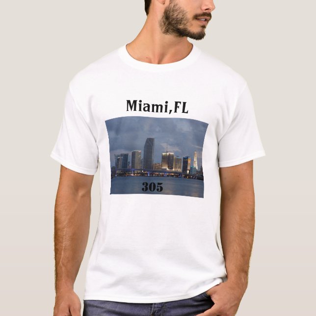Camiseta miami-305, Miami, FL, 305 (Anverso)