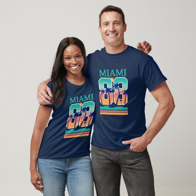 Camiseta Miami 88 Retro Atardecer Palma (Unisexo)