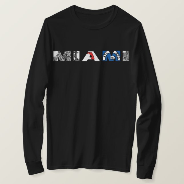 Camiseta Miami Anni Long sleeve (Anverso del diseño)