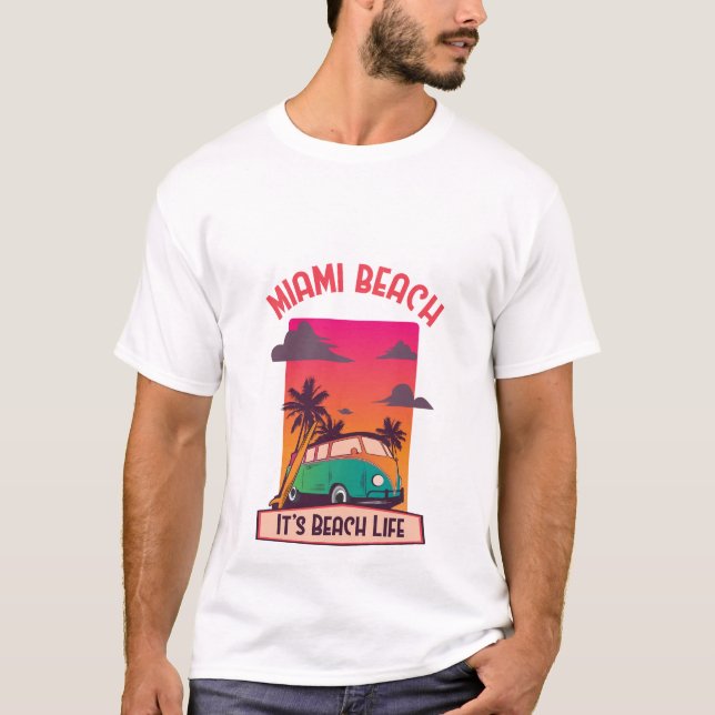 Camiseta Miami Beach & Beach Life (Anverso)
