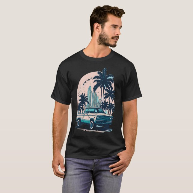 Camiseta MIAMI beach Cars 6 (Anverso completo)
