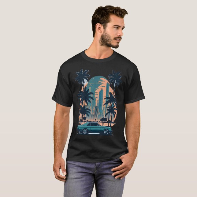 Camiseta MIAMI beach Cars 7 (Anverso completo)