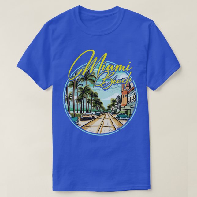 Camiseta Miami Beach Florida (Diseño del anverso)