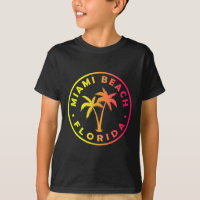 Miami Beach Florida Colorido Palm Tree Tie Dye Boy
