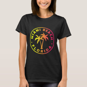 Camiseta Miami Beach Florida Colorido Palm Tree Tie Dye Boy