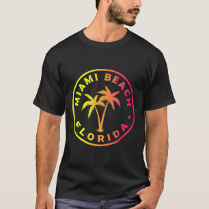 Camiseta Miami Beach Florida Colorido Palm Tree Tie Dye Boy