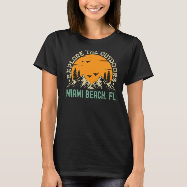 Camiseta Miami Beach, Florida - Explore El Premiu Al Aire L (Anverso)