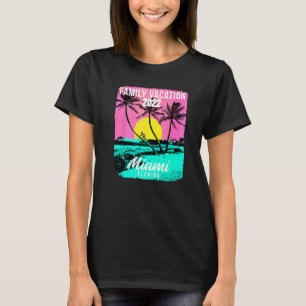 Camiseta Miami Beach Florida Family Vacation Beach Palm Tre