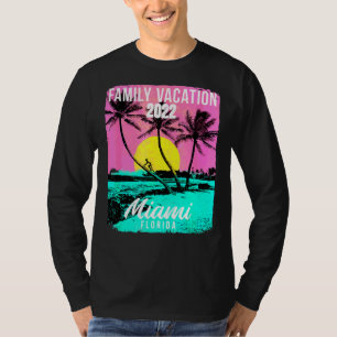 Camiseta Miami Beach Florida Family Vacation Beach Palm Tre