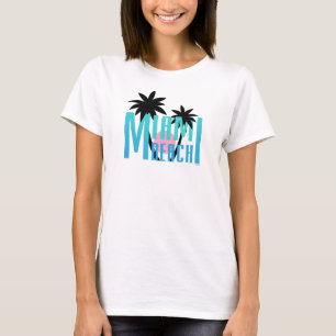Camiseta Miami Beach, Florida, Guay de tipografía