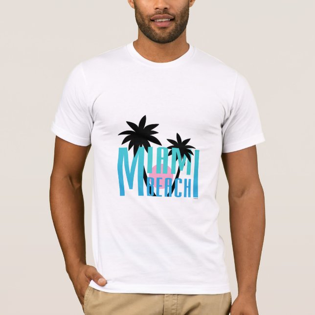 Camiseta Miami Beach, Florida, Guay de tipografía (Anverso)