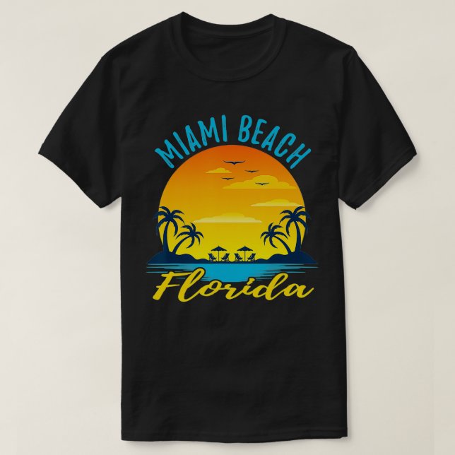 Camiseta Miami Beach Florida - Hora de verano (Diseño del anverso)