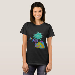 Camiseta Miami Beach Florida Palm Fun Sun