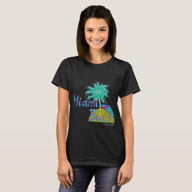 Camiseta Miami Beach Florida Palm Fun Sun (Anverso completo)