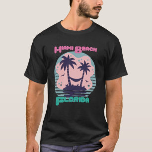 Camiseta Miami Beach Florida Palmeras Beach Ocean Surfing