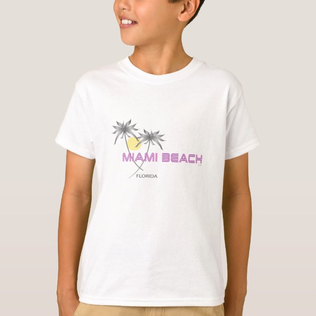 Camiseta Miami Beach Florida Pink (Anverso)