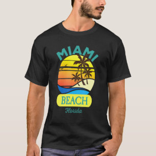 Camiseta Miami Beach Florida Retro Vintage Beach Verano Vac
