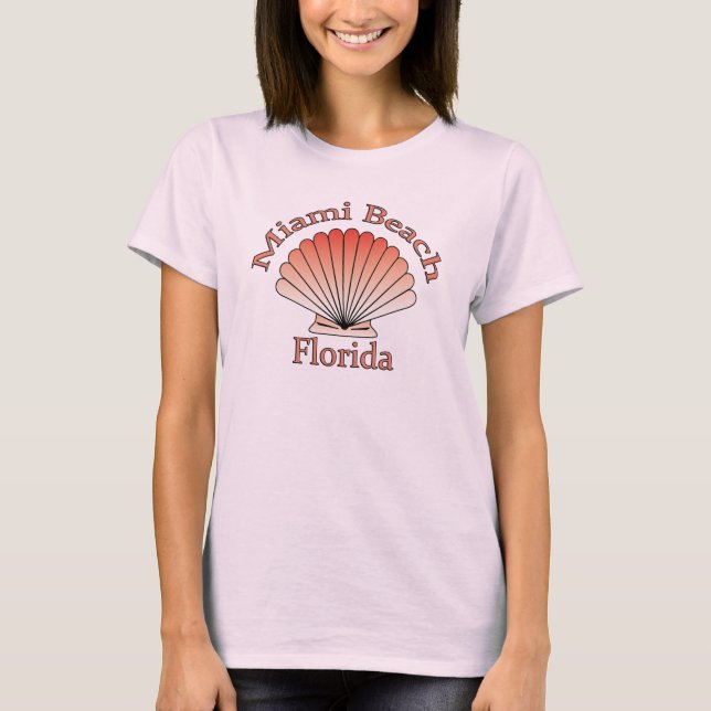 Camiseta Miami Beach Florida Seashell (Anverso)